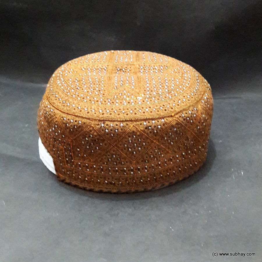 Brown Color Chakki Sindhi Cap / Topi (Hand Made) MKC-716